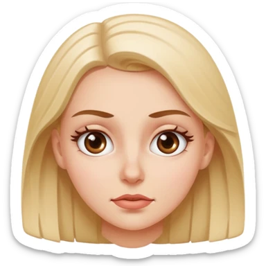 Dirty blooded white girl rolling her eyes sticker