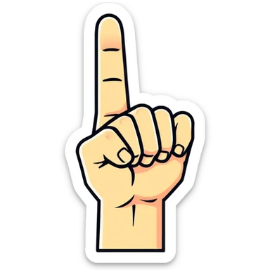 Flipping the bird sticker