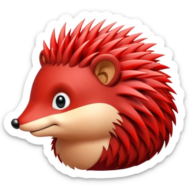  red hedgehog groom sticker
