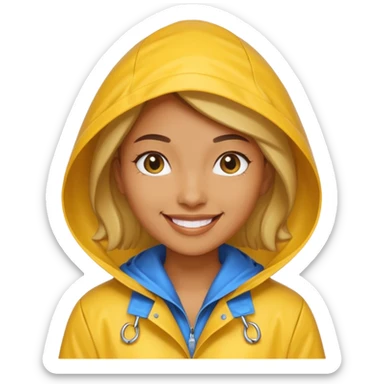 Raincoat Pedestrian woman sticker