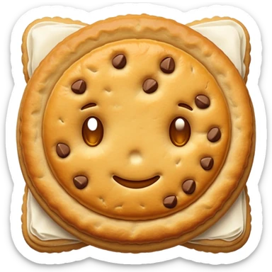 golden brown biscuit sticker