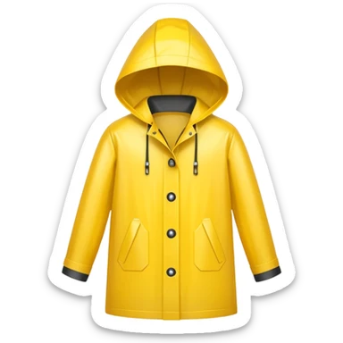yellow raincoat, just rain coat, negative character. sticker