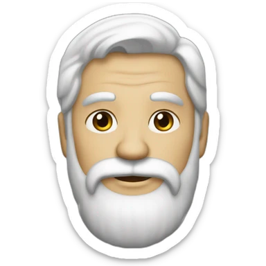 Cavo de 50 años y barba blanca y cortita sticker