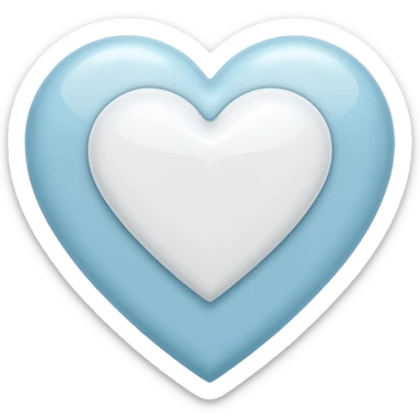 White heart sticker