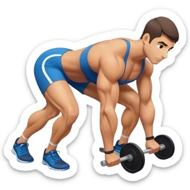 bent-over row exercise sticker