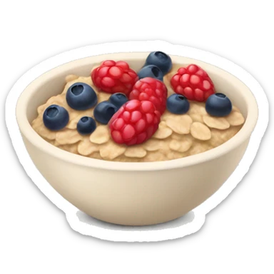 oatmeal with berries sticker