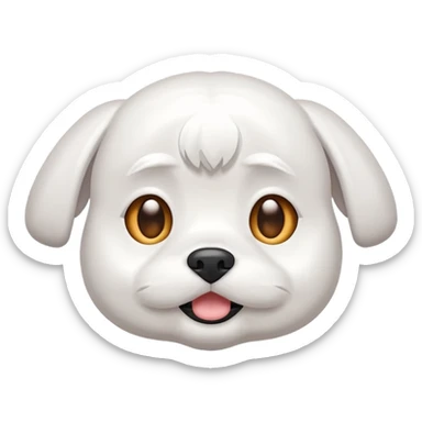 white maltese sticker