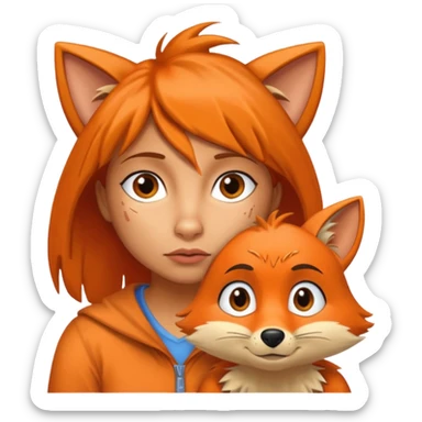 Make Dora and Swiper the fox crying sticker