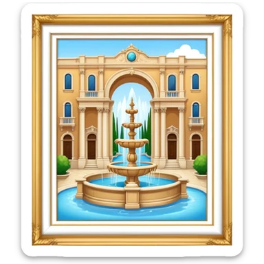 Italian palace fountain  sticker