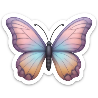 butterfly but the wings have pastel clouds on it  sticker