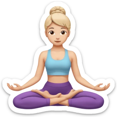 girl doing yoga sticker