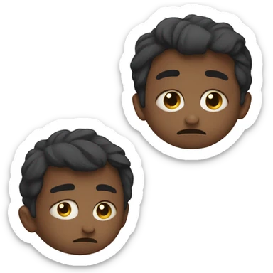 Terrifying sad sticker