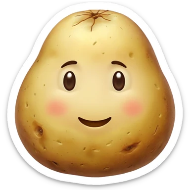 boiled potato simple energy food sticker