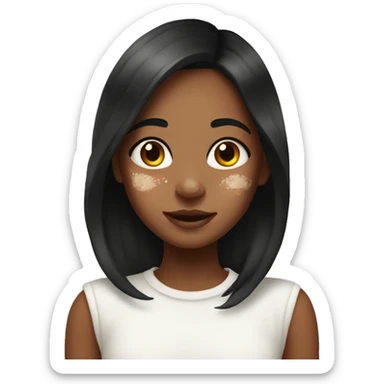 Girl with vitiligo sticker