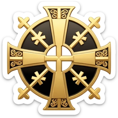 Jerusalem cross sticker