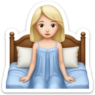 girl going to bed sticker