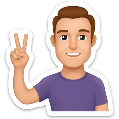 A guy with peace sign with text saying Koff Out sticker