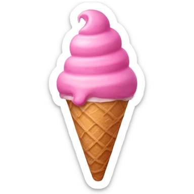 Pink ice cream  sticker