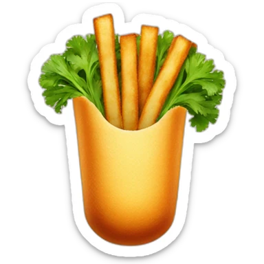 Double half fry with cinnamon and cilantro on it sticker
