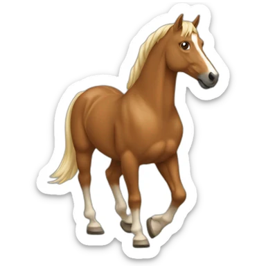 Un cheval qui chevauche un humain sticker