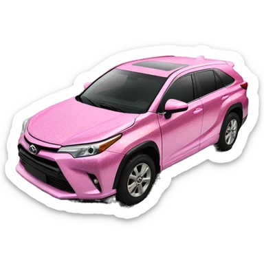 Pink ombre Toyota XSE with lots of glitter sticker