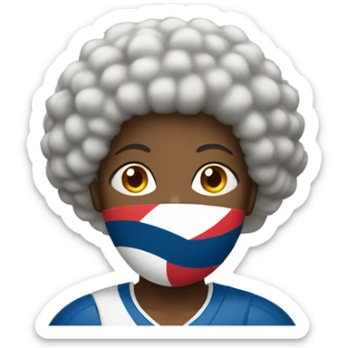 volleyball player with afro  sticker