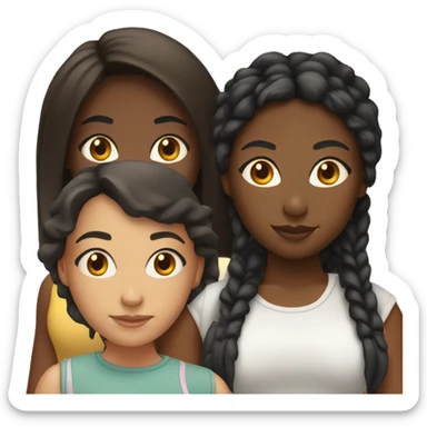 3 black fat gorls and one hispanic white one sticker