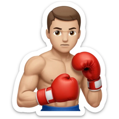 athlete in boxing gloves sticker