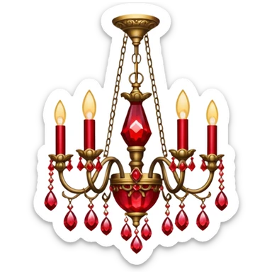 chandelier red sticker