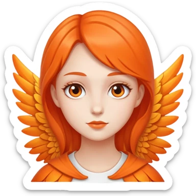 sister orange wings sticker