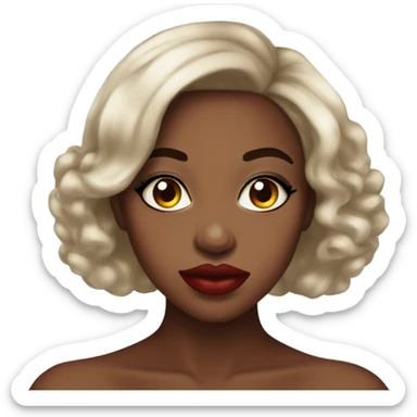 stunning nigerian woman big shiny lips sticker