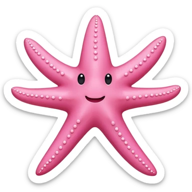 Pink starfish with no face sticker