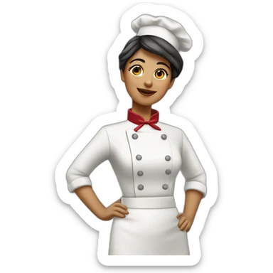 serveuse restaurant de luxe sticker