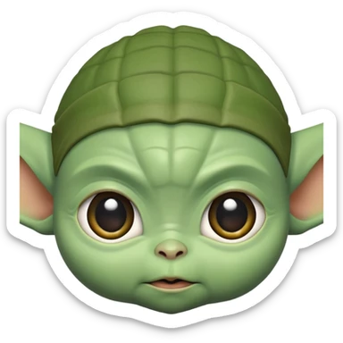 Head of baby Yoda sticker