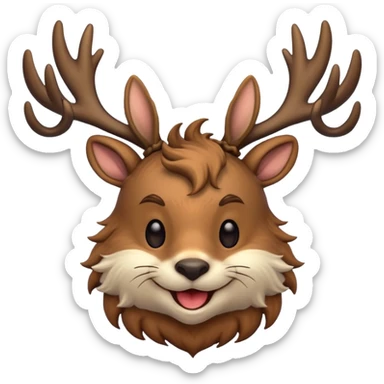 generate a emoji of a jackalope sticker