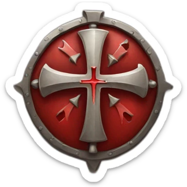 Red Templar Cross sticker