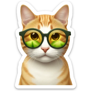 melon sunglasses cat sticker