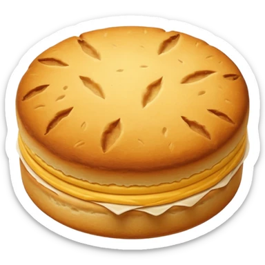 Biscuit rond sans visage sticker