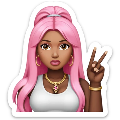 nicki minaj middle finger  sticker