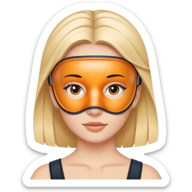 A Currentbody led therapy mask on a girl sticker