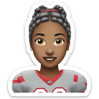 Ohio state girl fan sticker