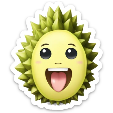 durian cute sticker