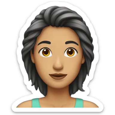 mujer pelo corto y liso pelirroja  sticker