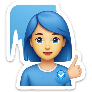 Instagram profile verification blue tick sticker