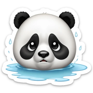 Panda is crying  sticker