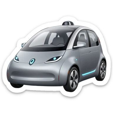 extra large gray Modern autonomous electric car sticker