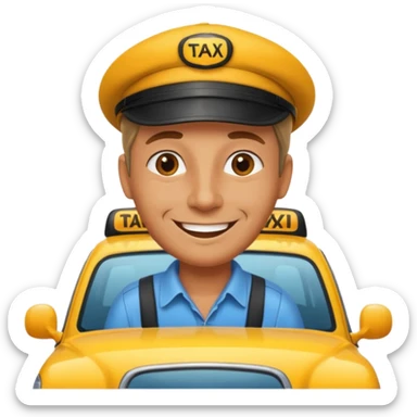 taxi driver sticker