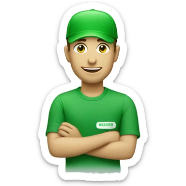 Green distribution company sticker