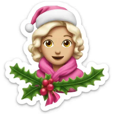  pink Christmas   sticker