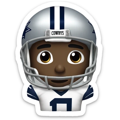 NFL football player, Dallas cowboys, touchdown sticker